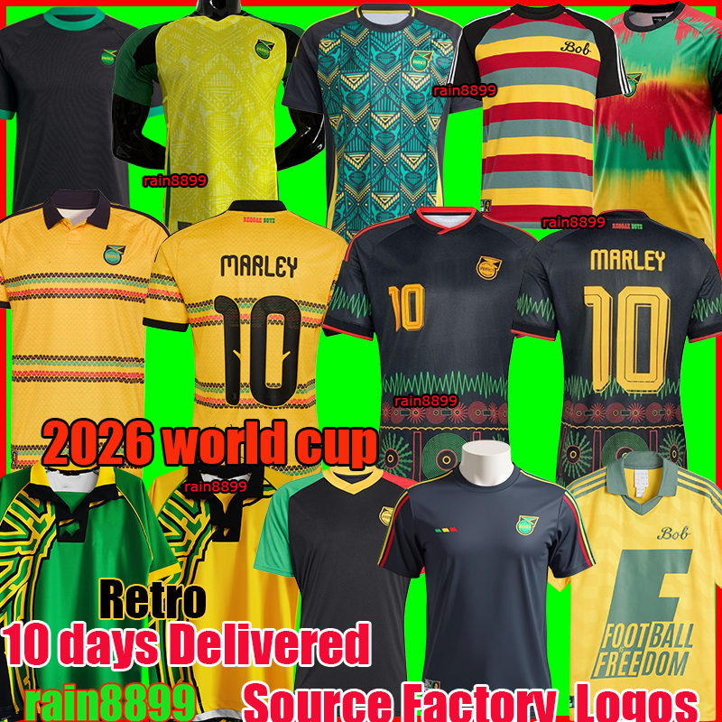 2026 Jamaica soccer jerseys World Cup national football team Bob Marley 10 training shirt 1998 Retro Kit Jamaica 2026 jamaique kids kit pre match lifestyle