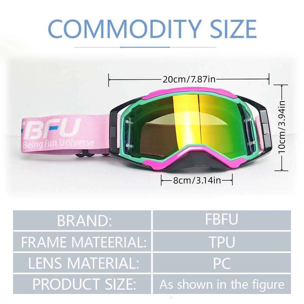 FBFU 2025 Outdoor Glasses Windbreak, Ventilate, Anti-Glare for Riding, Ski, Snowmobile & Mountain Sports glasses Z260225