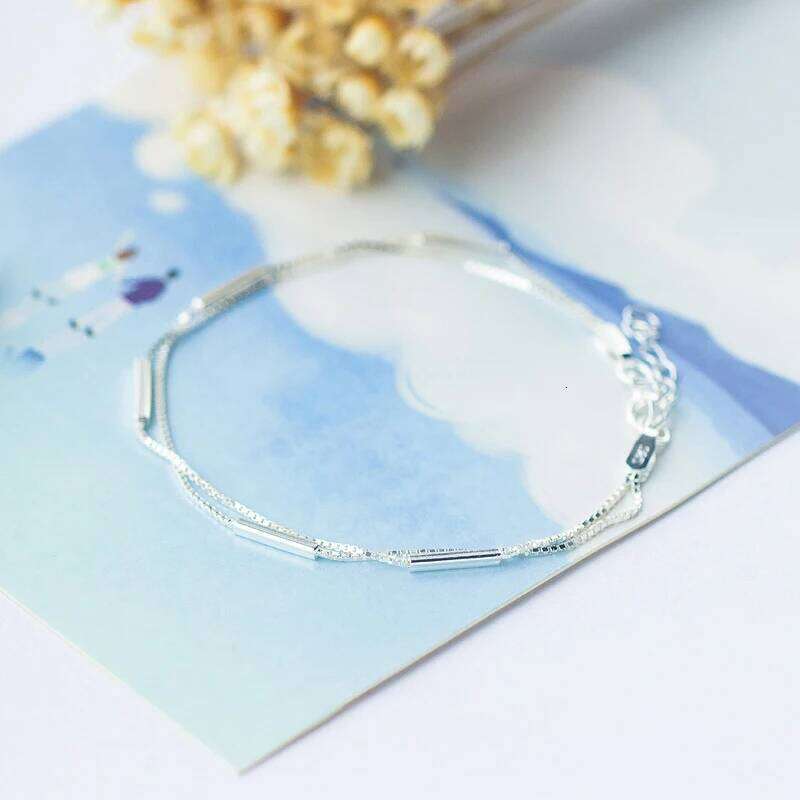 Modian New Arrive Simple Fashion 925 Sterling Silver Geometric Stick Bracelet for Women Snake Bone Chain Fine Jewelry Girl Gift Z260225