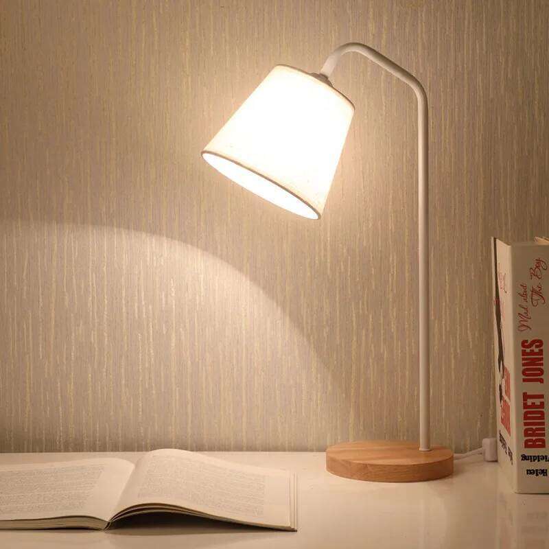 Bedroom Bedside Solid Wood Creative American Minimalist Postmodern Ins Desk Study European Atmosphere Lamp Gift H260225