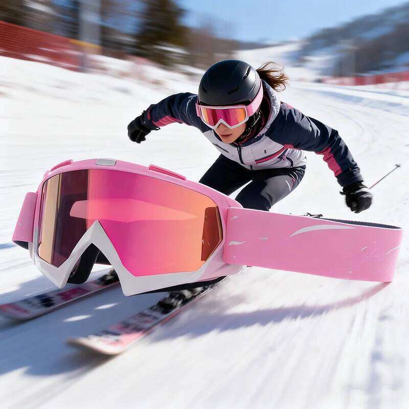 Women Pink Motorcycle Sunglasses Skiing Cycling Racing Off-Road Goggles Snowboard Ski Glasses Winter Snow Eyewear Z260225