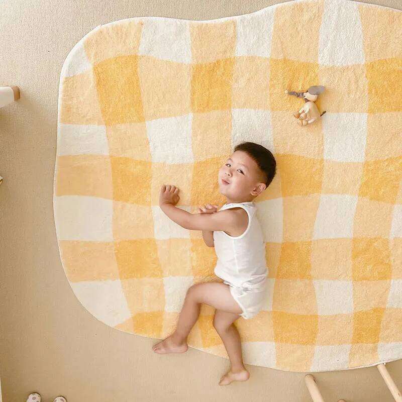 VIKAMA Modern Simple Special-Shaped Living Room Sofa Coffee Table Cushion Children's Bedroom Soft Carpet Home Decor W260226