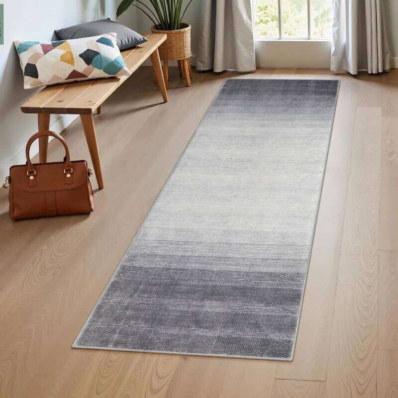 Rainbow Gradient Runner Rug Modern Minimalism Colorful Hallway Carpet Non-slip Soft Floor Mat for Living Room Entryway Decor W260226