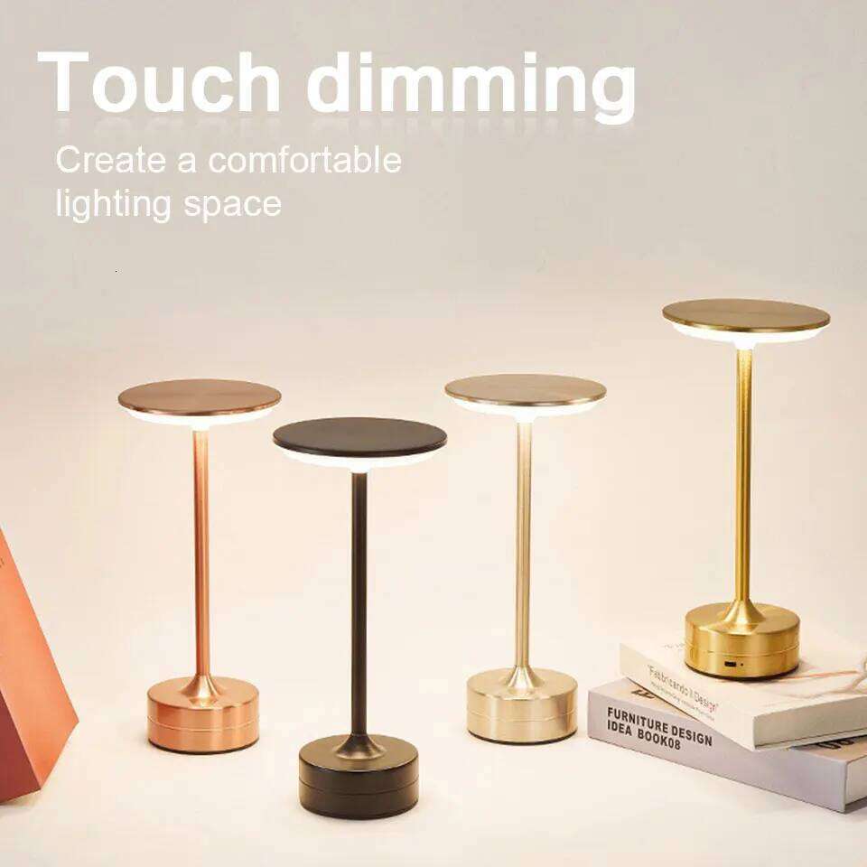 LED Table Lamp USB Rechargeabl Portable Touch Sensor Desktop Bedroom Night Reading Lamps Decor Light H260225