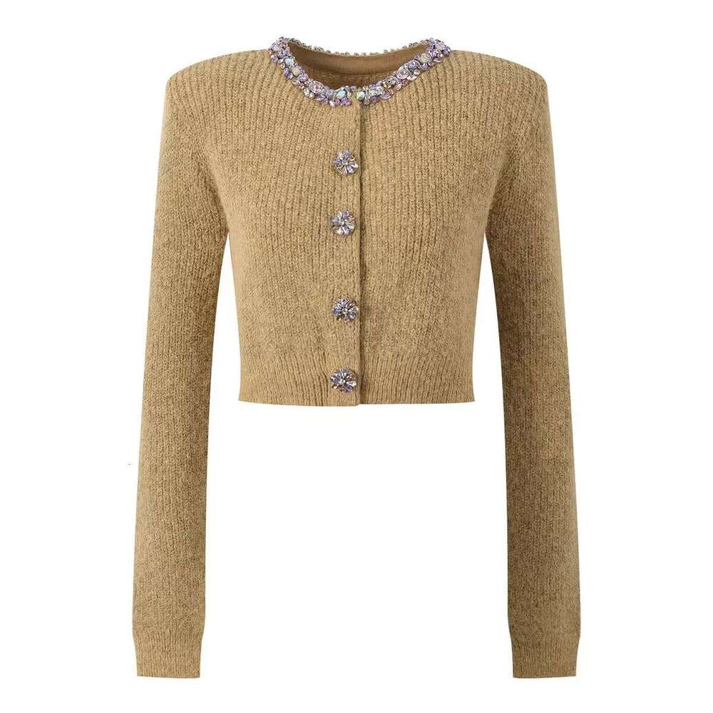 2026 autumn and winter new designer ivory white wool blend gold style exquisite commuting short women's cardigan