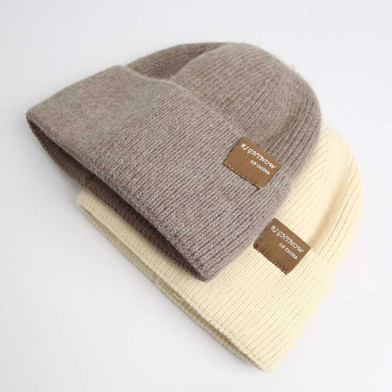 Woolen hat Korean knitted hat womens winter high-end pullover hat cold weather hat thickened warm hat for women S260225