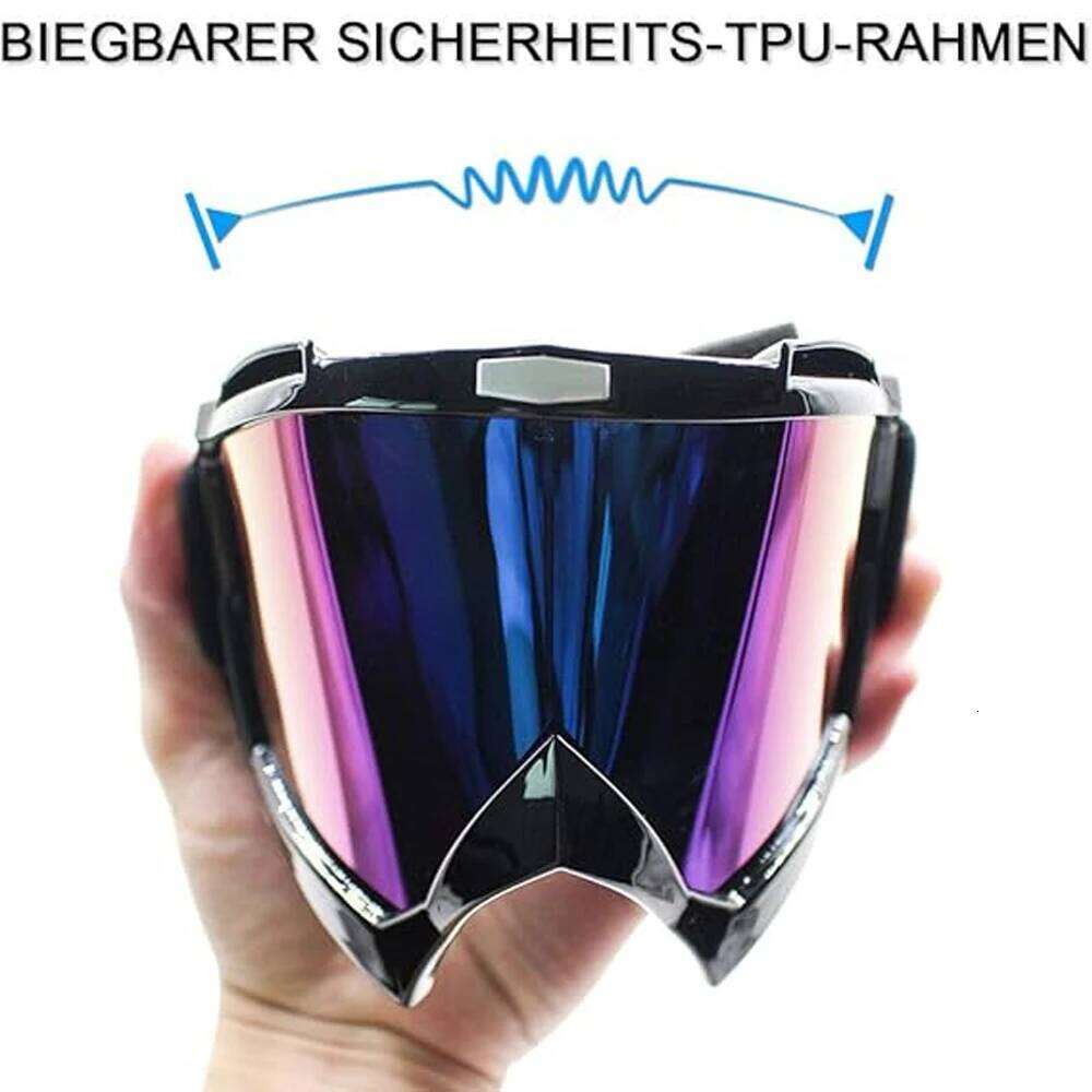 1pcs outdoor sports riding ski cross-country goggles retro Harley motorcycle mask glasses padded soft thick f Z260225