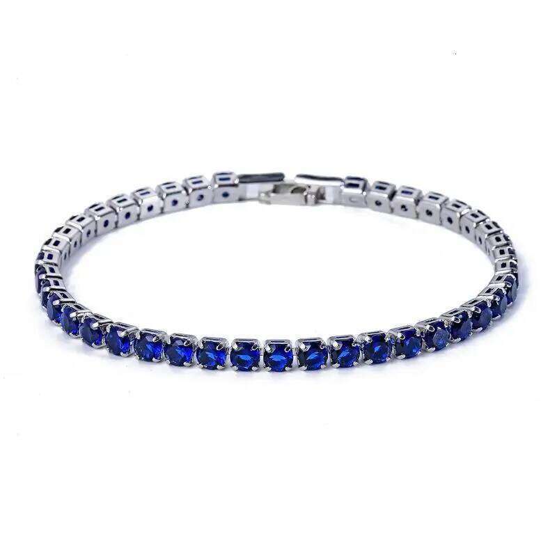 Luxury Hip-Hop Full Diamond Cubic Zirconia Crystal Tennis Men's and Women's Bracelet Jewelry Z260225