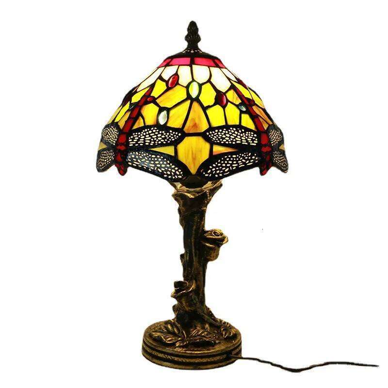 European rose restaurant cafe room bedroom bedside glass table lamp H260225
