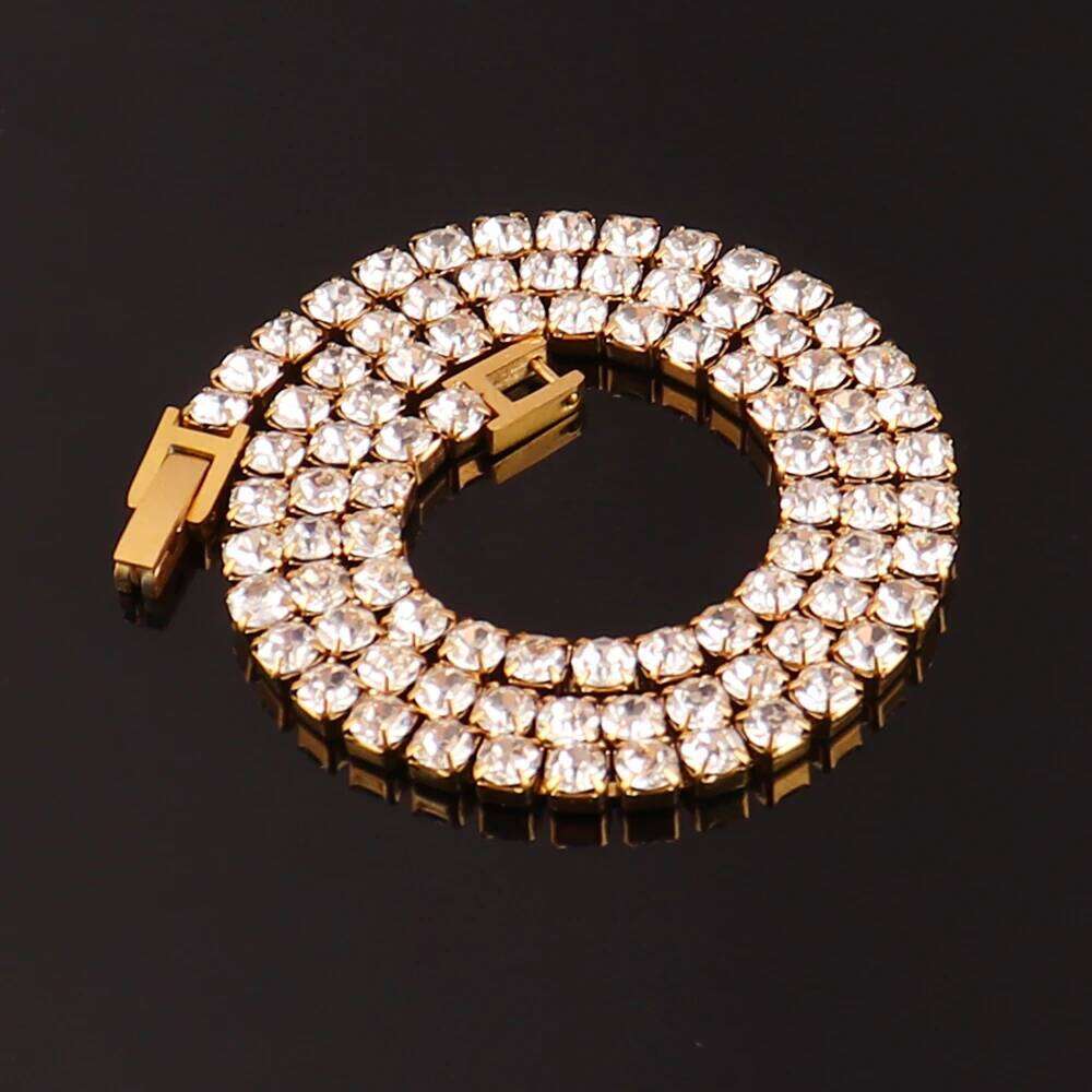 316L 4mm Stainless Steel For Women Men's Hip Hop Tennis Chain Bracelets Luxury Crystal Zircon Bracelet Jewelry Z260225