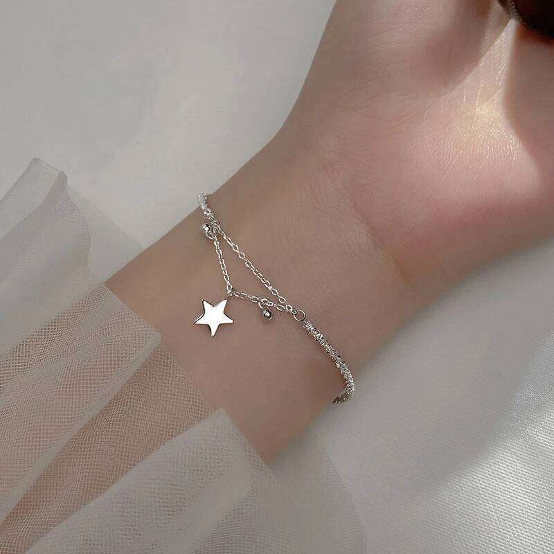 Modian Hot Sale 925 Sterling Silver 3 Color Simple Star Adjustable Bracelet Bangle fit Women Link Chain Fashion Fine Jewelry Z260225
