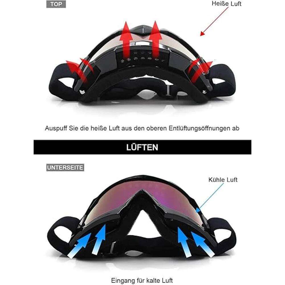 1pcs outdoor sports riding ski cross-country goggles retro Harley motorcycle mask glasses padded soft thick f Z260225