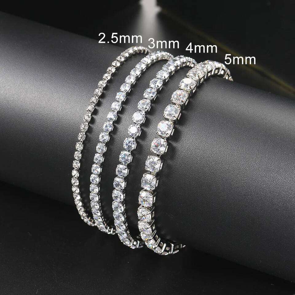 Fashion Multicolor for Women 2.5/3/4/5mm Zirconia Charm Designer Tennis Chain Men Bracelet Wedding Jewelry KC128 Z260225