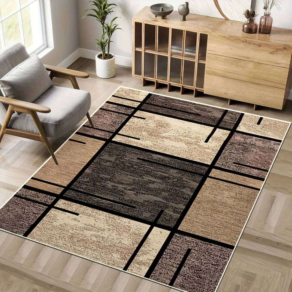Geometric Pattern Luxurious Velvet Rug Bedroom Carpet For Live Room Welcome Mat Doormat Large Area Rugs W260226