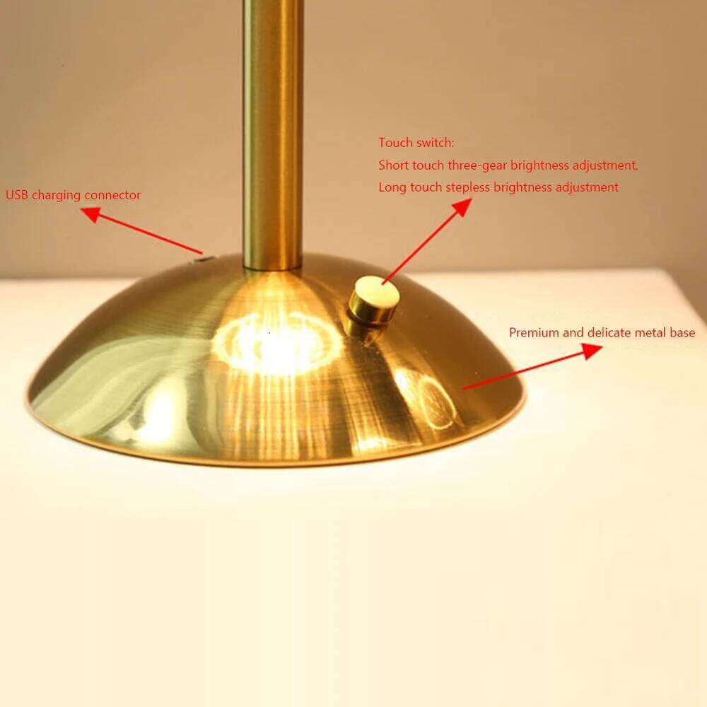 Desk Night Lights 3 Colors LED Touch Table Lamp Dimmable Rechargeable Romantic Wireless Creative Acrylic for Bedroom Living Room H260225