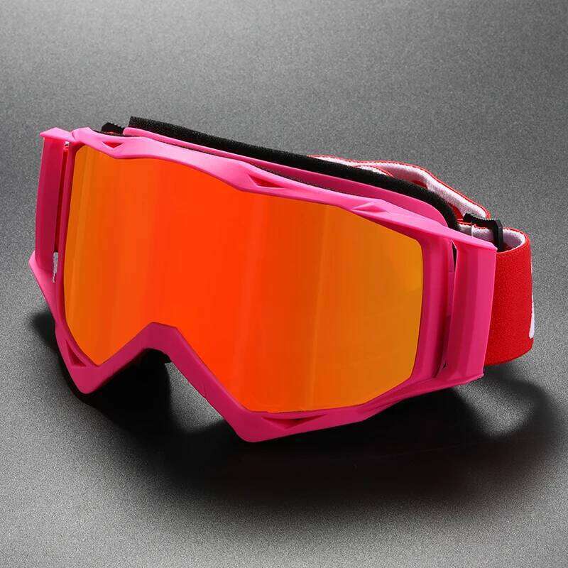 Downhill skiing mountain bike helmet goggle ski goggles, off-road real film anti-fog riding goggles Z260225