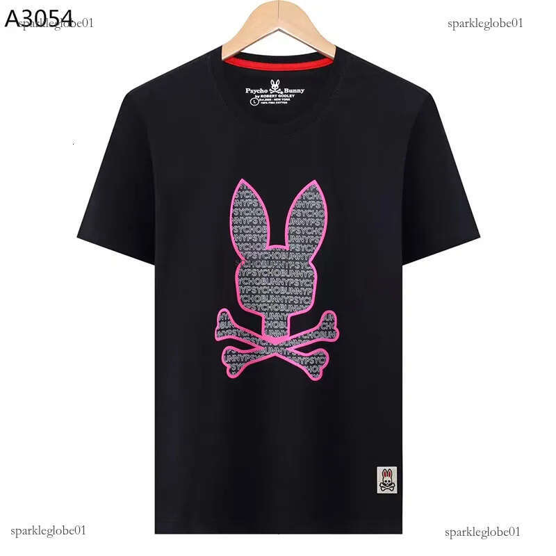 Bunny Polo Shirt Designer Mens T Shirts Tshirt Psycholys Bunny Shirt Tops Short Sleeved Casual Tops Summer Fashion Casual Shirts Bunny Shirt Clothin