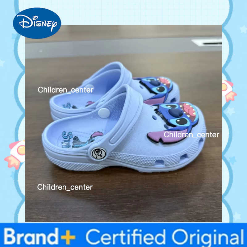 Disney Cartoon Blue Stitch Shoes Beach Shoes Slippers Sandals Non-Slip Breathable Wear-Resistant No Children Slippers H260226
