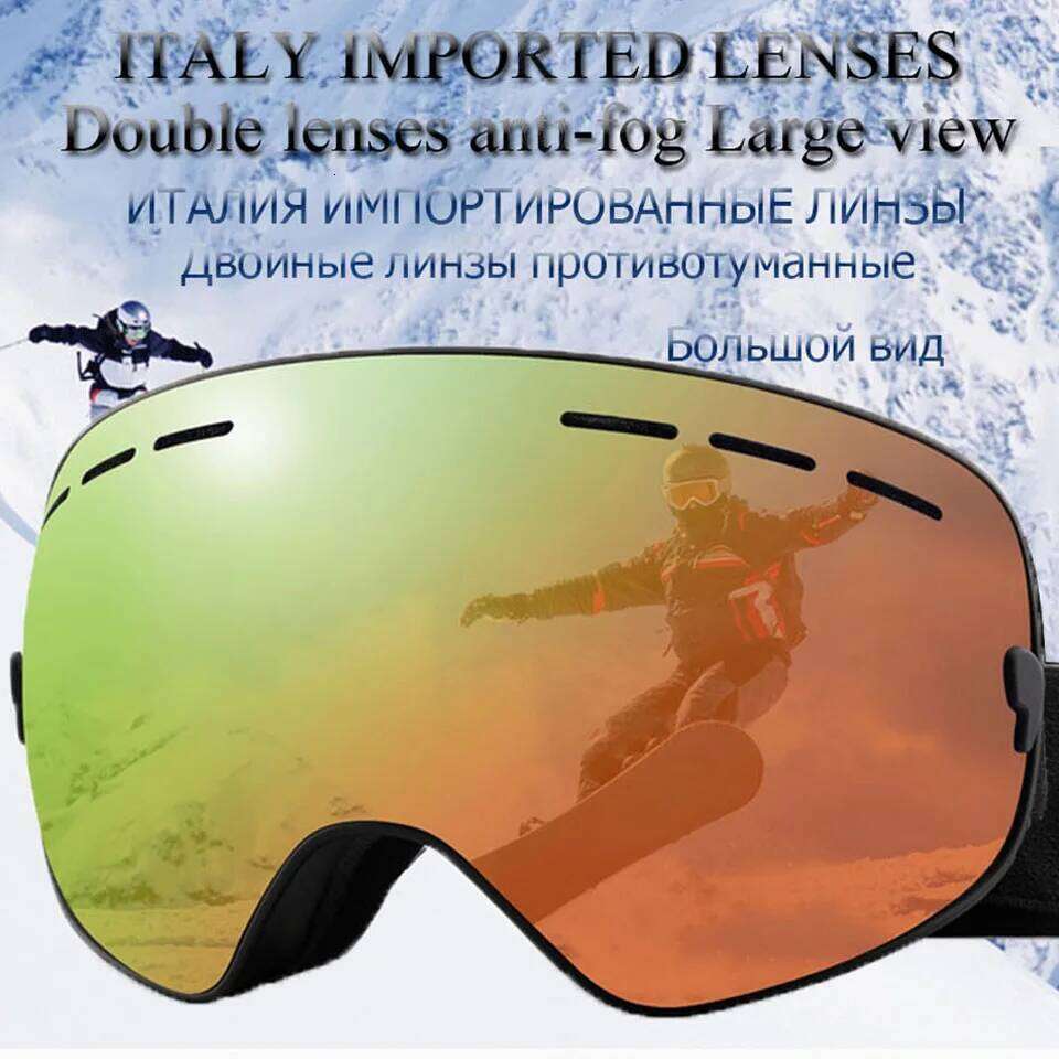 Coolfit NEW Double Layers Anti-Fog Goggles Snow Snowboard Glasses Snowmobile Eyewear Men Women Outdoor Sport Ski Googles Z260225