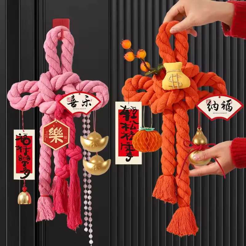 2026 Year Of The Horse Chinese Knot Ornaments Spring Festival Atmosphere Decorations New Year Decorations Front Door Hangings H260226