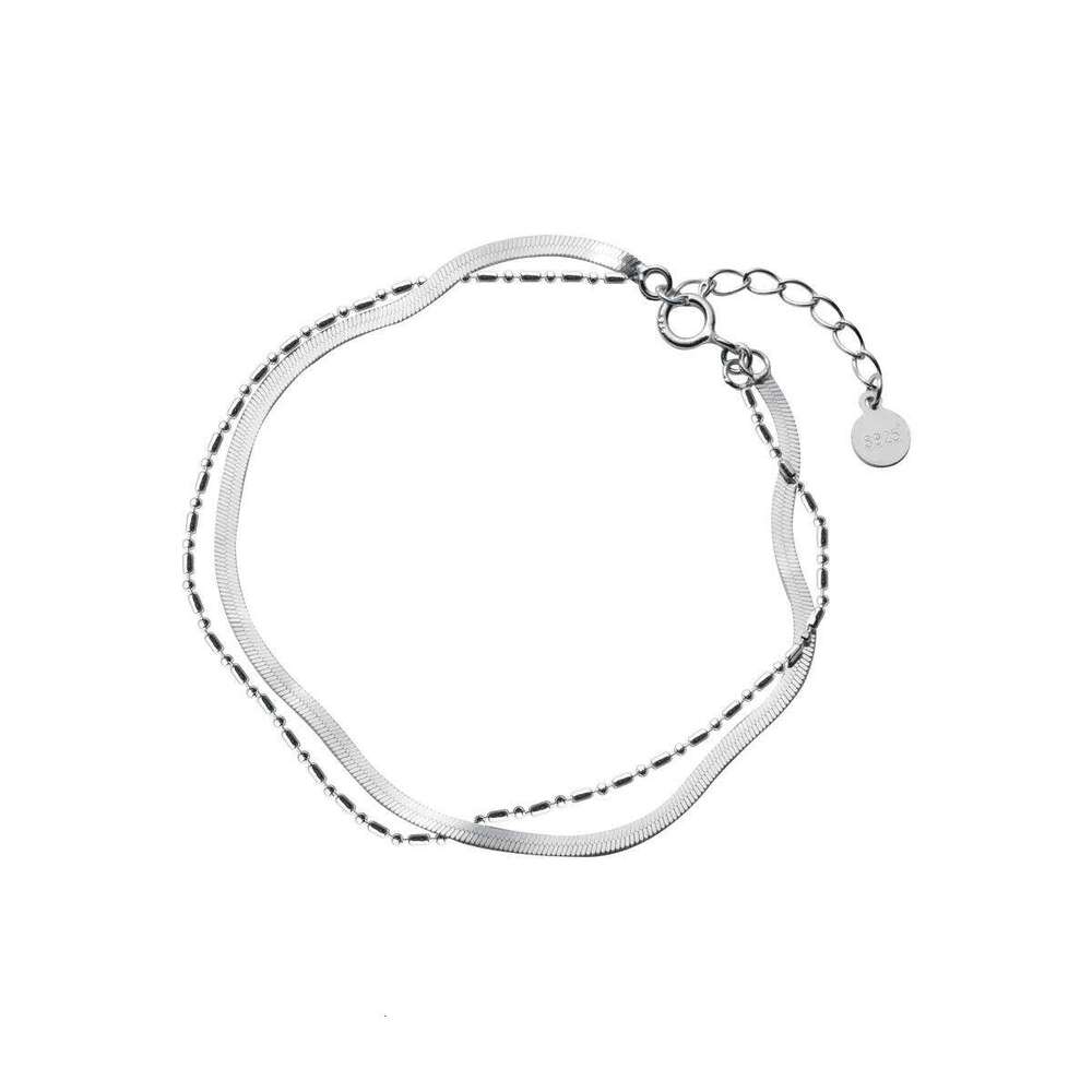 Modian Minimalism Banboo for Women Genuine 925 Sterling Silver Link Chain Bracelet Fashion Plant Fine Jewelry Z260225