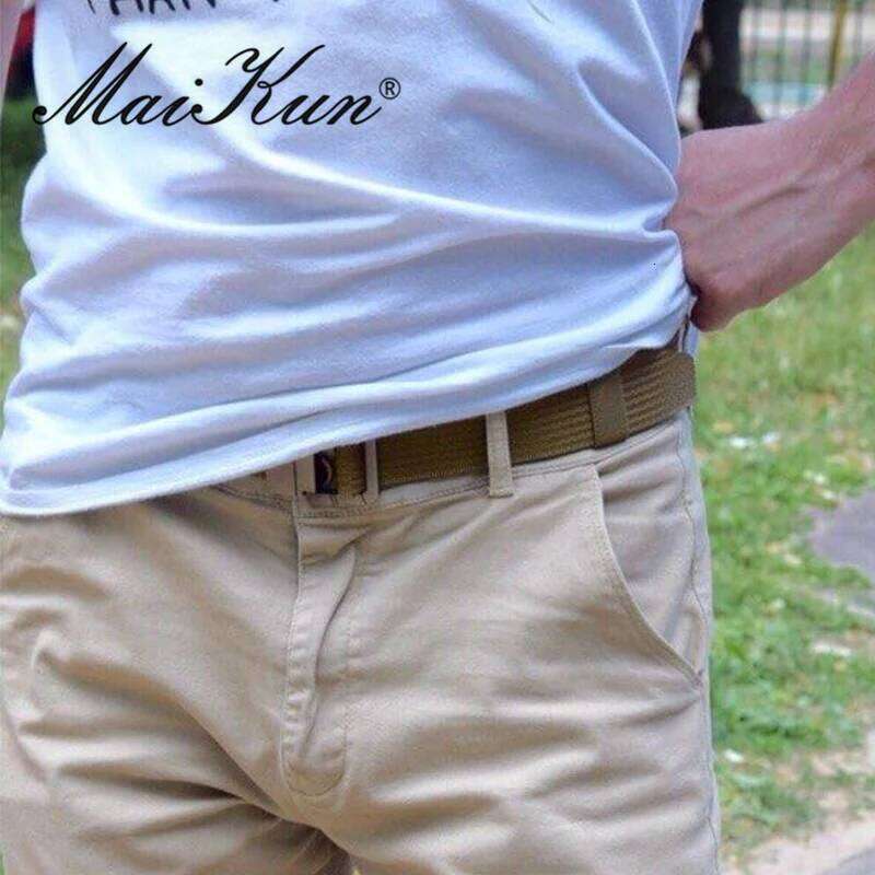 Maikun Nylon Belts for Men Army Tactical Men's Double Rappelling Buckle Belt Y260225