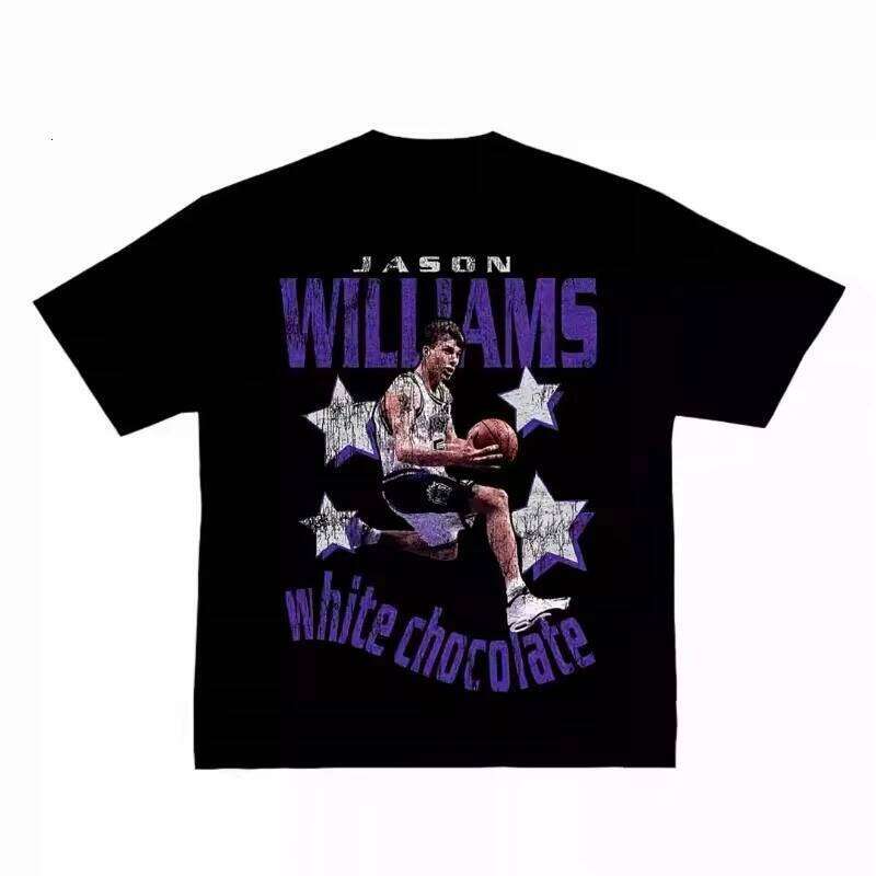 2025 new White Chocolate Jason Williams American Basketball Round Collar Pure Cotton Long and Short Sleeve T-shirt High-quality C260226