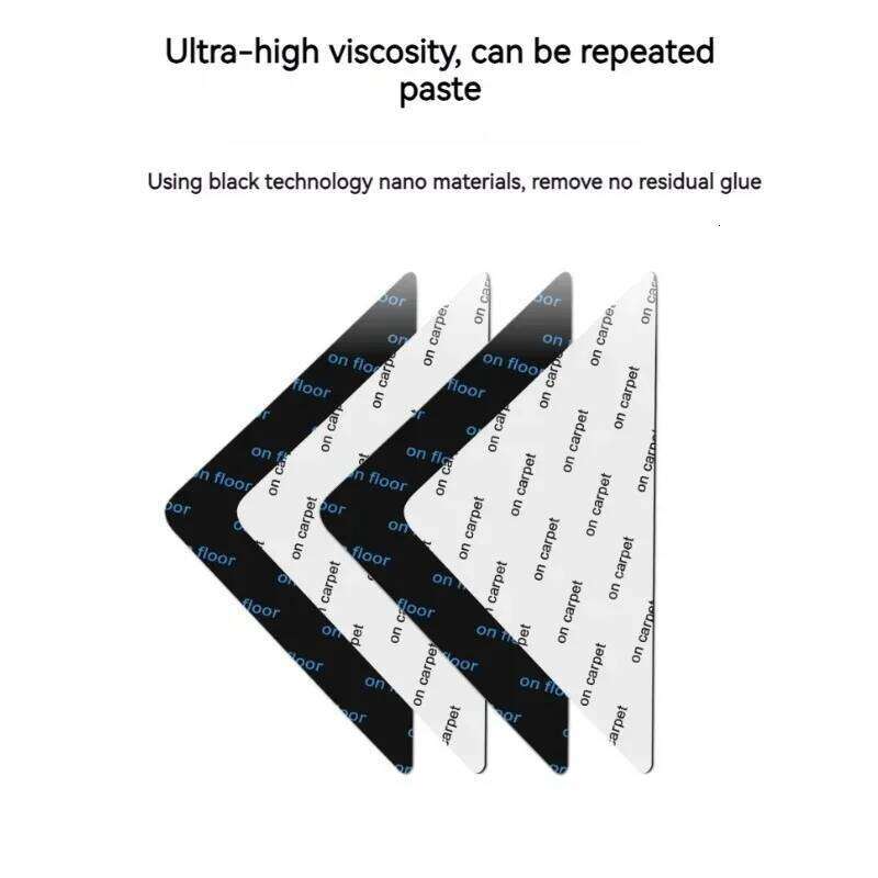 4PCS Nano PU Self-adhesive Anti-slip Triangular Carpet Household Floor Mat Fixed Patch Washable and Reusable W260226