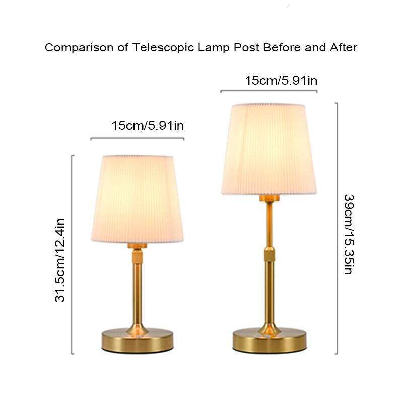 Fabric Desk Rechargeable Touch Table Lamp Replaceable Bulb For Restaurant Hotel Room Bedside Decor Lighing H260225