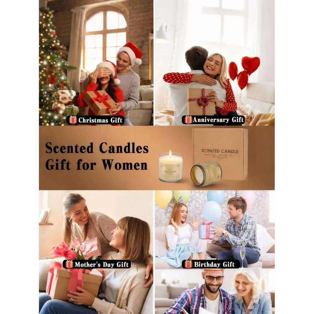 Canned brown small cup rose essential oil scented candle, smokeless home aromatherapy candle W260226