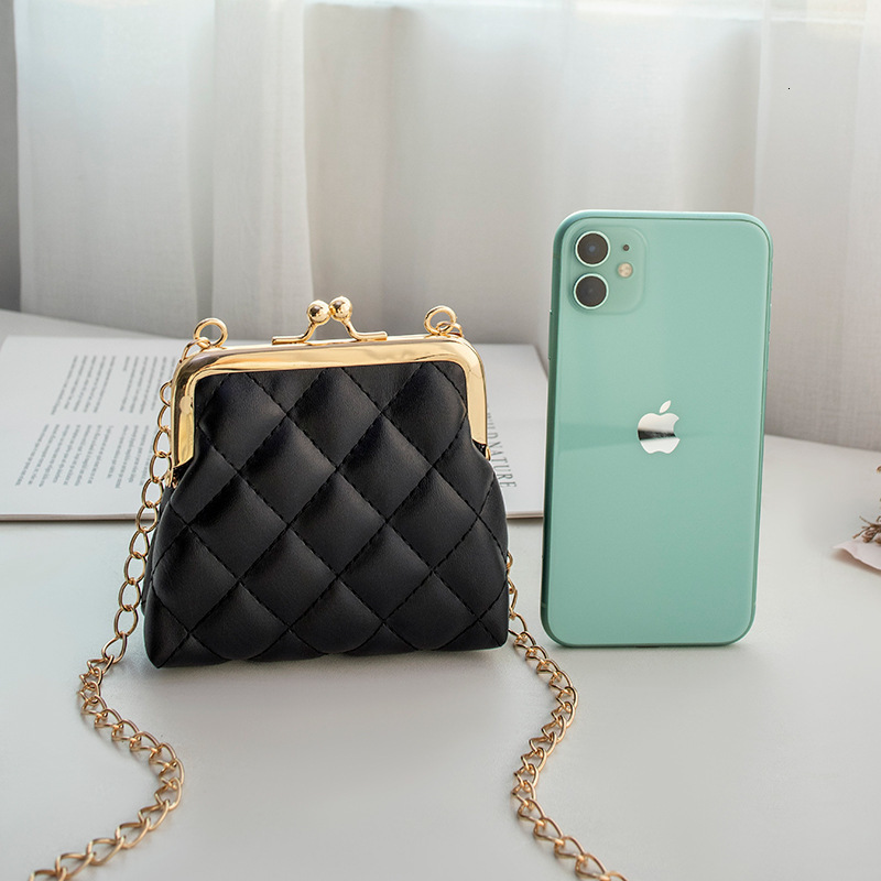 trendy fashion quilted chain crossbody bag niche design shoulder clip bag popular mini handbag230516
