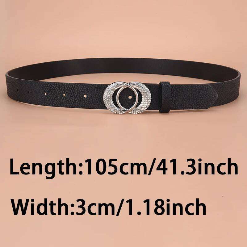 Inlaid Imitation Diamond Fashion Rhinestone Women's Belt Paired With Jeans Leather Belt, Gift for Girlfriend and Mother Y260225