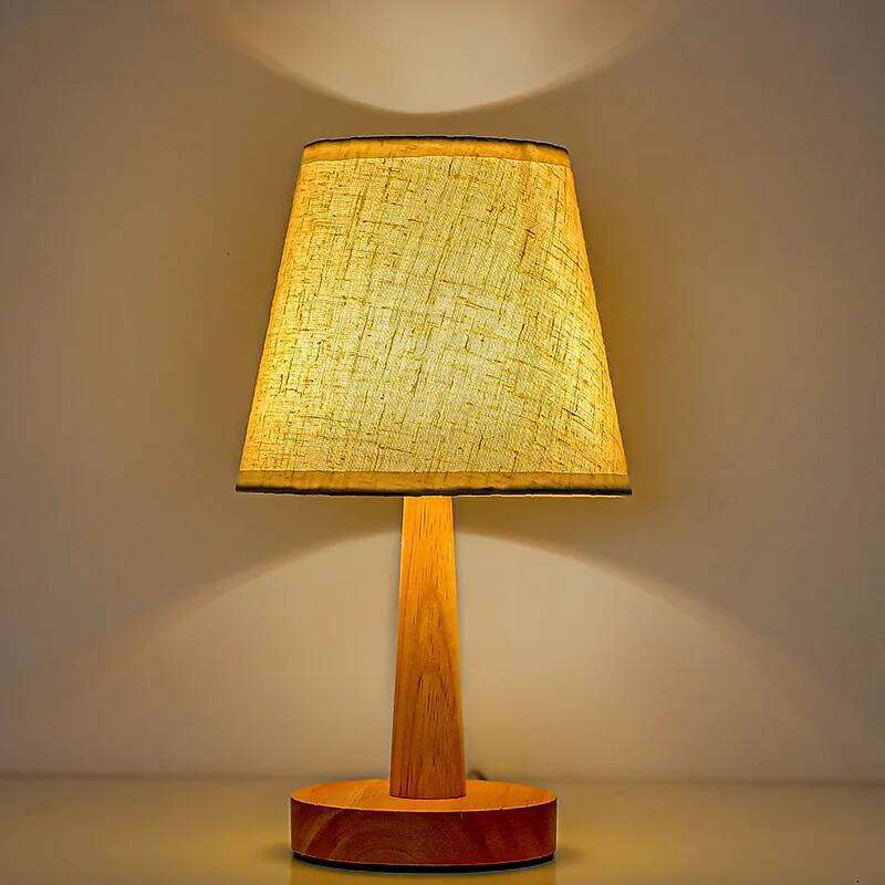 Nordic Log Desk Decoration Creative Bedroom Dormitory Bedside Lamp Remote Control LED Night Sleep Atmosphere Light H260225