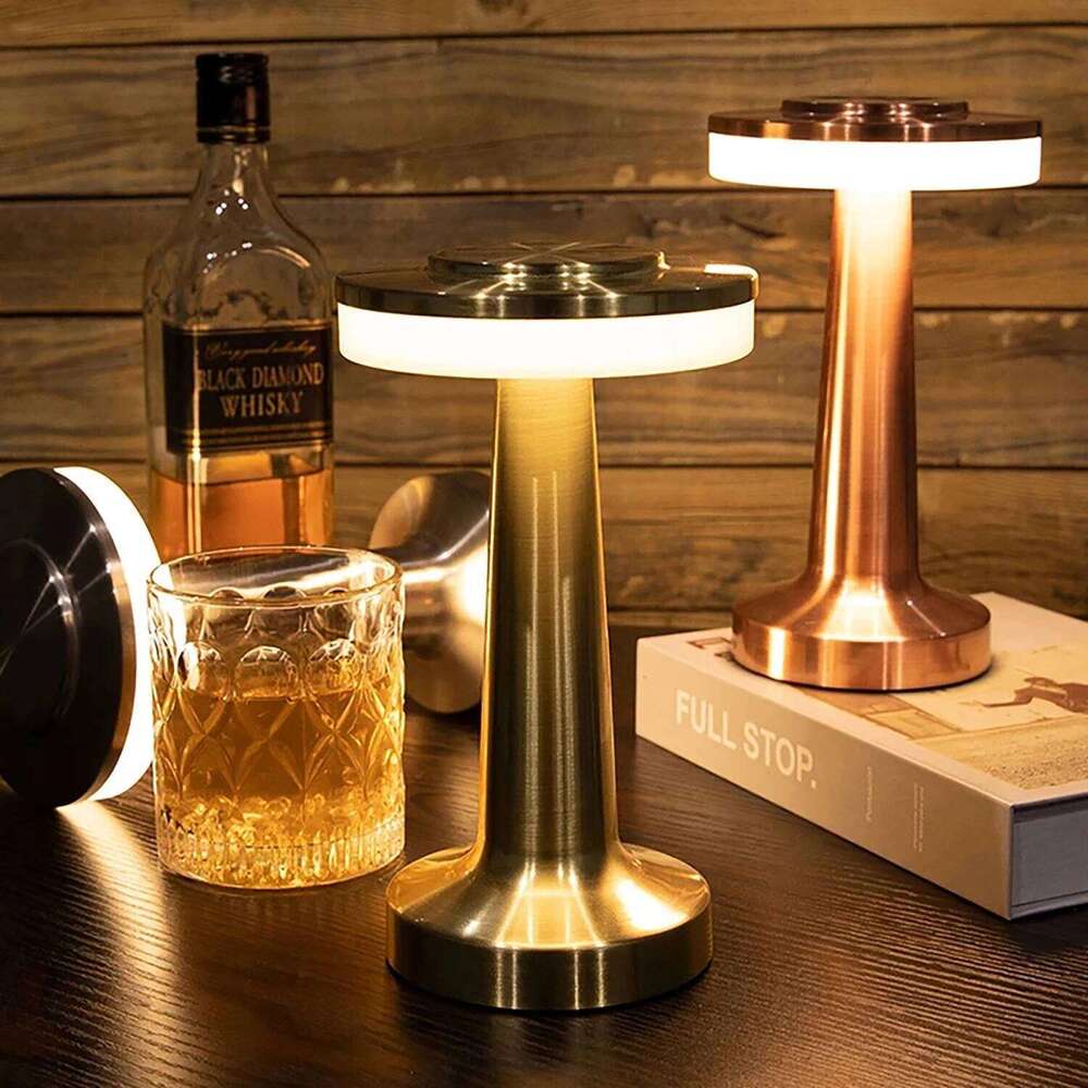 Retro Bar Table Lamp Led Rechargeable Desk Light Room Decor Lampe Camping Luces Bedroom Coffee Decoration Chambre Night Lights H2602251