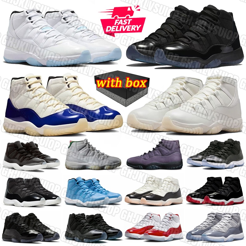 New Gamma Blue Designer 11 11s Mens High Basketball Shoes Leather rubber Cool Grey Cherry Pearl Outdoor low Bred Sneakers Sports Trainers