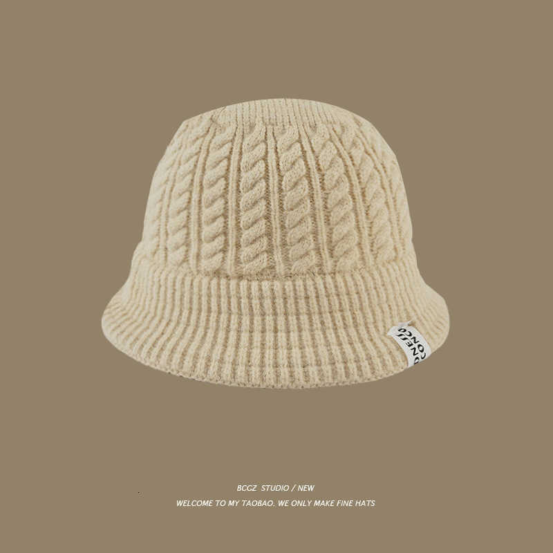 Womens Autumn and Winter Large Head Circumference Woolen Hat Fashionable and Warm Postpartum Maternity Hat Windproof Fisherman Hat for Winter S260225