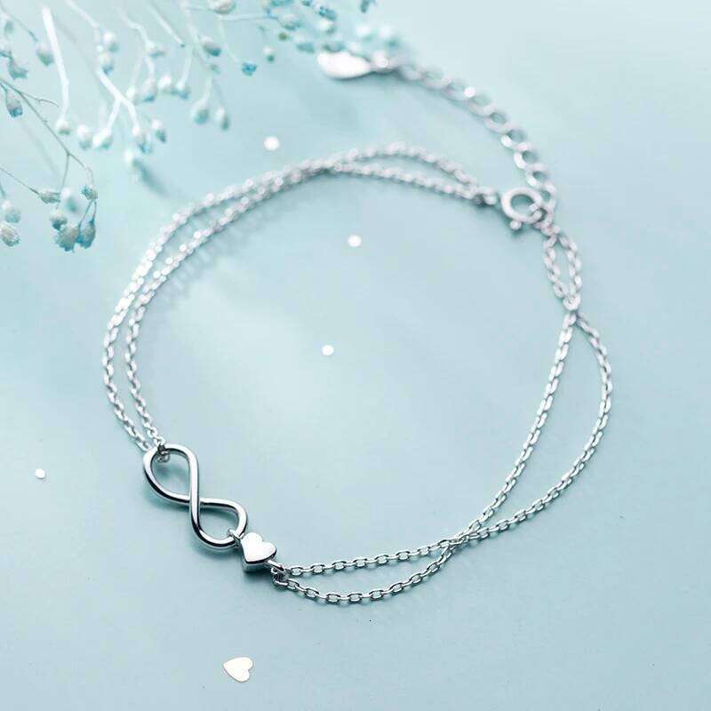 Modian Sterling 925 Clasp Lobster Chain Bracelet For Women Infinite Love Simple Silver Fine Jewelry Female Gift Pulsera Z260225