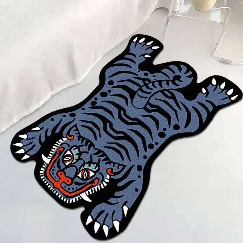 VIKAMA Cartoon Tiger Carpet - Durable and Easy to Clean Home Decor Living Room Sofa Coffee Table Bedside Rug for Bedroom W260226