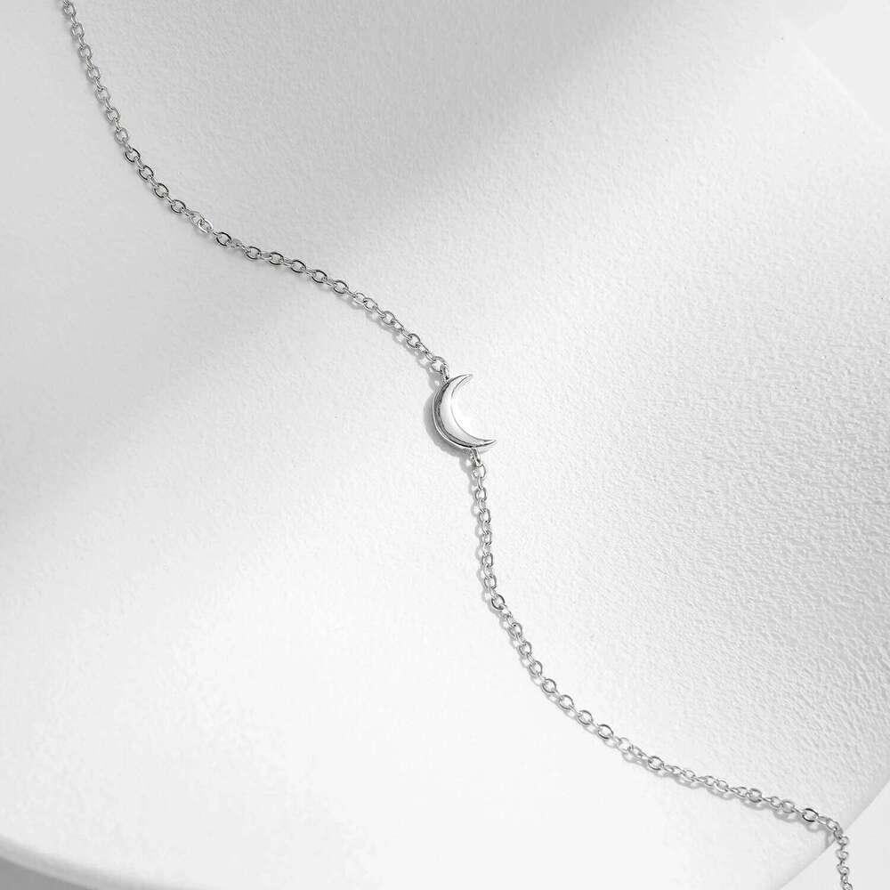MODIAN Link Chain 925 Sterling Silver Polishing Simple Cute Moon Stackable Bracelet For Women Party Fine Jewelry Gifts Z260225
