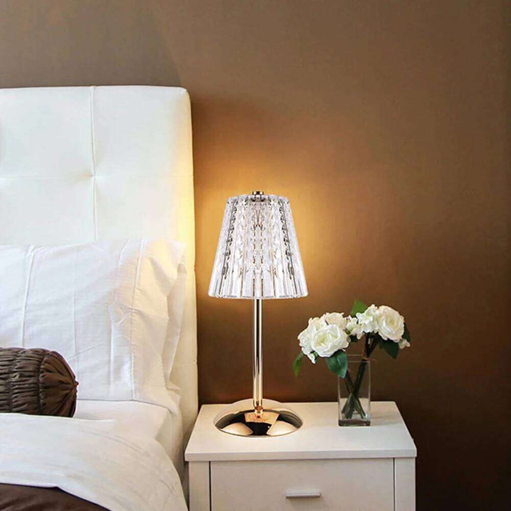 Desk Night Lights 3 Colors LED Touch Table Lamp Dimmable Rechargeable Romantic Wireless Creative Acrylic for Bedroom Living Room H260225