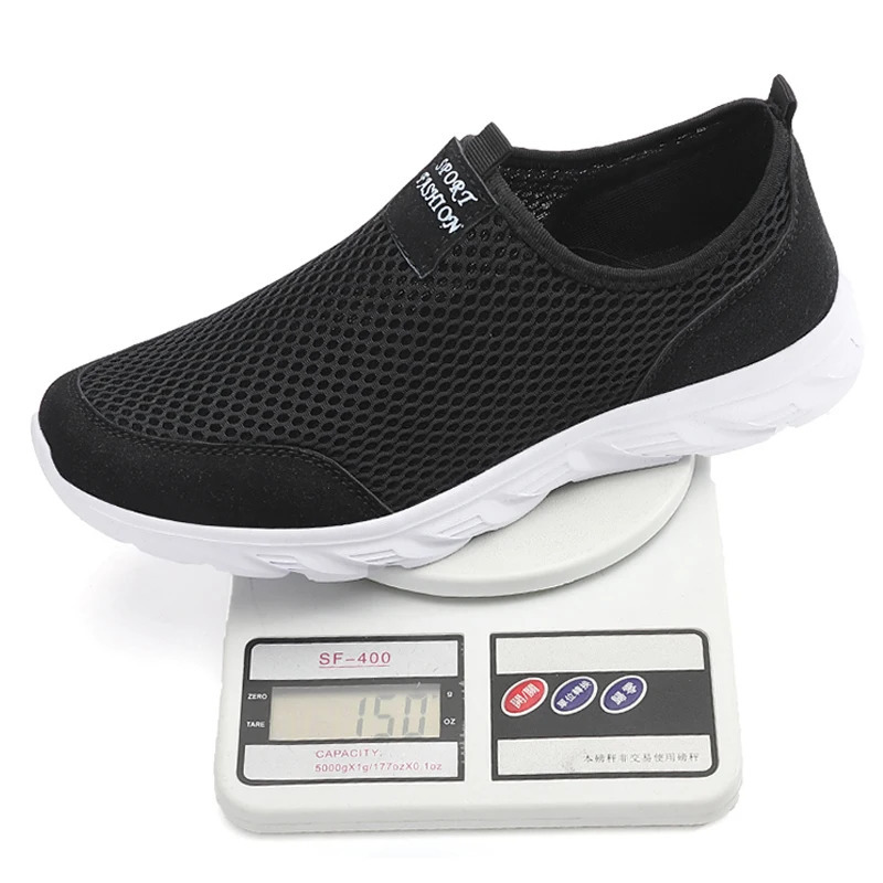 Lightweight Men Casual Shoes Breathable Slip on Male Casual Sneakers Anti-slip Mens Flats Outdoor Walking Shoes Size 39-47 260305