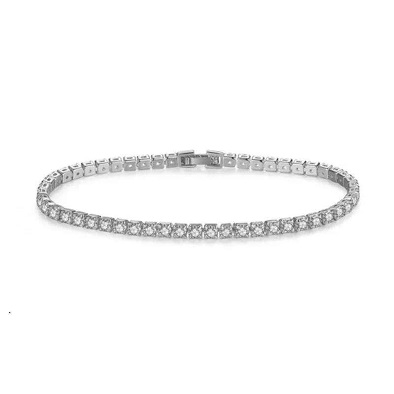 2024 New Arrival Luxury Round silver color on hand Bracelet Bangle For Women Anniversary Gift Jewelry Bulk Sell S5650 Z260225