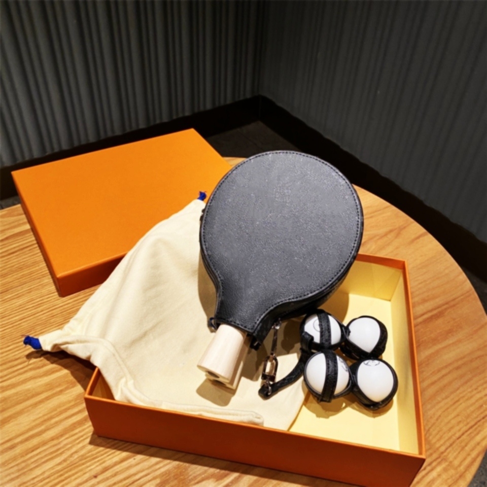 ILIVI Monogram Table tennis Raquets suit Leather racket cover Rubber Pingpong Ball Fashion Carbon Balance Luxurys Designers with packaging box