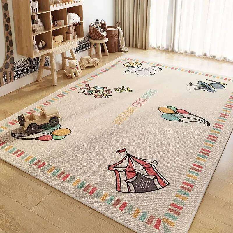 Cartoon Children's Flannel Carpet Carpets Bed Washroom Floor Mat Rug Dining Rugs for Living Room Decoration Maison W260226