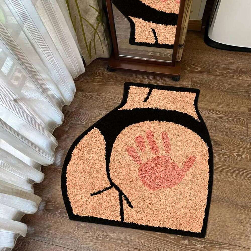 VIKAMA Cartoon, Fun Sexy Butt Pattern Absorbent, Non-Slip Floor Mat, Soft And Durable, Bathroom, Bedroom Home Decoration Carpet W260226
