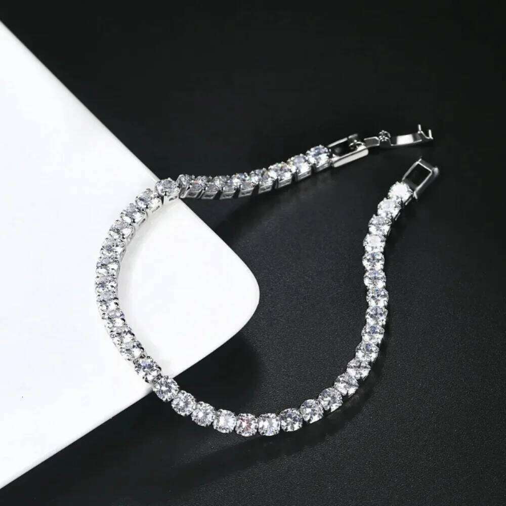 2026 Tennis Iced Out Bracelets For Women Silver Color Men Bracelet Chain Homme Jewelry Z260225