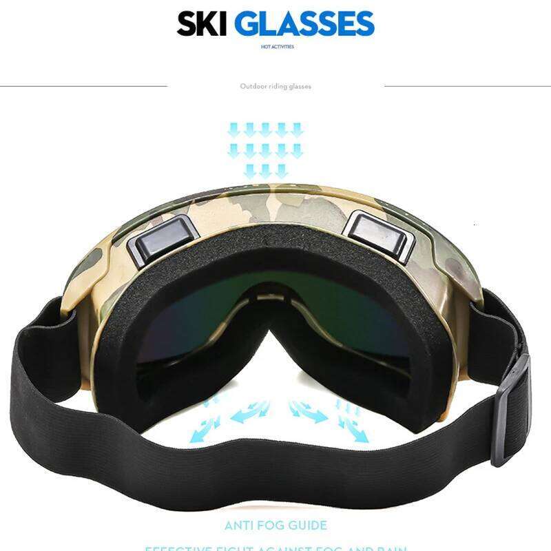 Large Frame Ski with Colorful Lens Anti-Collision Anti-Glare Motorcycle Outdoor Sport Snow Snowboard Skiing Goggle Z260225