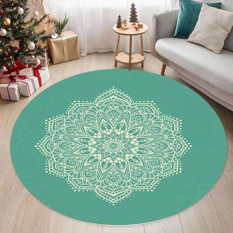 Vintage Bohemian Ethnic Style Circular Printed Carpet Carpets Living Room Washroom Floor Mat Small Rugs for Bedroom W260226