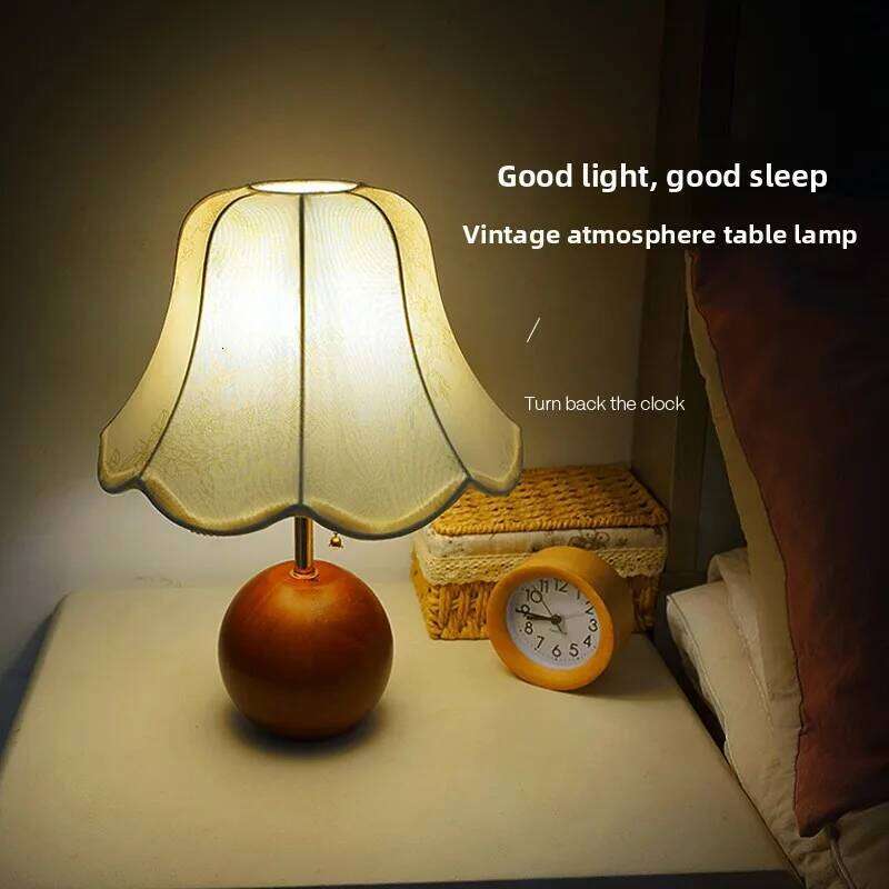 Creative Antique High-end Bedroom Bedside Lamp Atmosphere, Nordic Study Table Lamp, Retro Remote Control Dimming Gift H260225