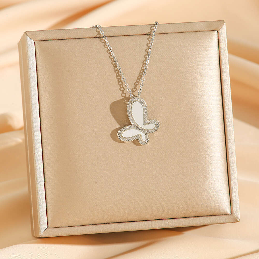 Butterfly Necklace For Women Super Fairy Girl Fashion Internet Celebrity Live Stream Jewelry